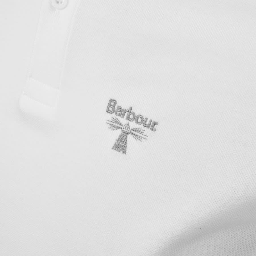 Alternative Image for ProductBarbour Beacon Short Sleeved Polo T Shirt White3